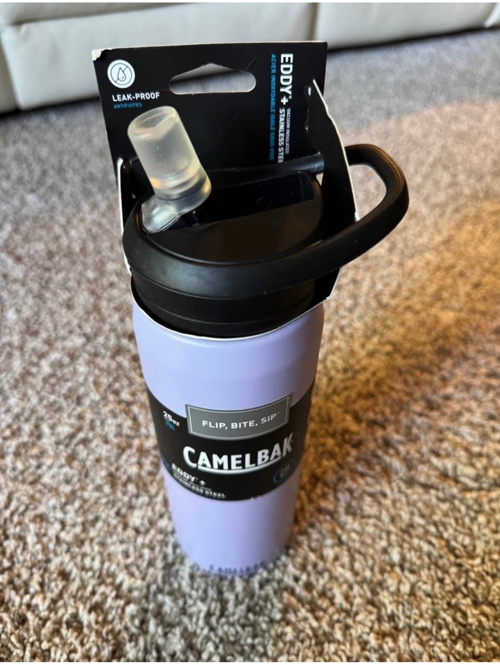 CamelBak Eddy+ Insulated Stainless Steel Water Bottle with Straw 20oz Purple Sky